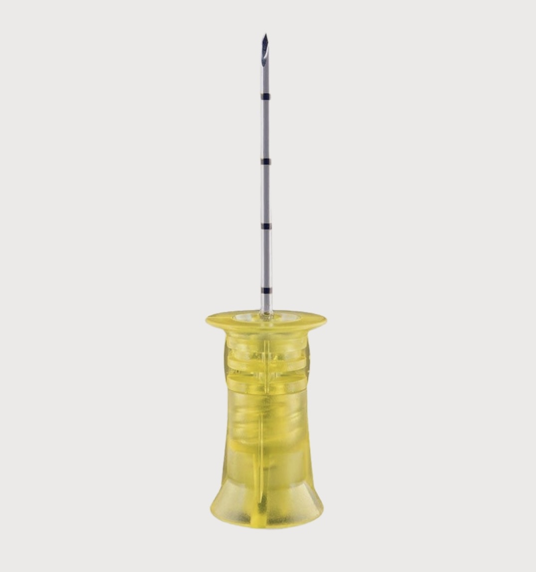 An intraosseous (IO) needle, a standard EMS consumable.