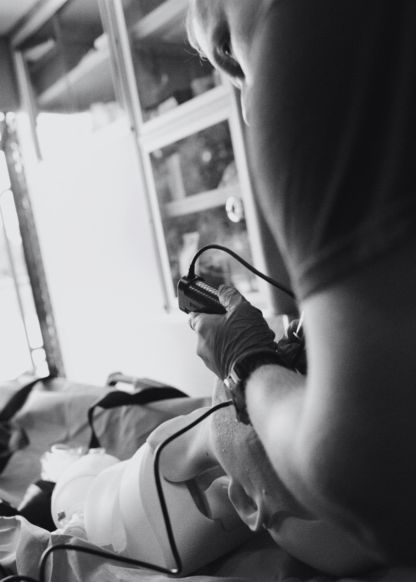 Sterile IntuBlade devices stocked across multiple ambulances.